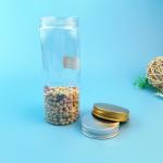 Round Square 500ml 17oz Transparent Plastic Food Jars