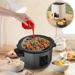 6 Quart Oval Silicone Slow Cooker Liners Reusable Divider Insert For Crockpot