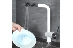 China White Pull Out Rotatable Kitchen Scandinavian Copper Sink Faucet supplier
