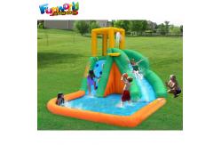 China Fire - Retardant  Backyard 0.55mm Outdoor Inflatable Water Slides supplier