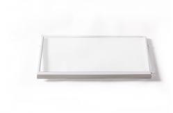 China Encapsulated Metallic Silver Tempered Glass Fridge Shelf supplier