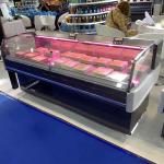 Commercial Deli Display Fridge , Freestanding Butchery Display Freezer For Meat Shop for sale