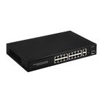 16 Port Gigabit Poe Switch Fiber Network Switch Extended 250m 300W