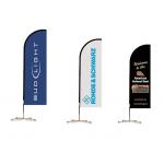 Custom Auction Racing Advertising Banner Decorative Feather Food Teardrop Beach Flag for sale