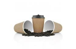 China Offset Printing 26oz Customized Disposable Paper Coffee Cups Ripple Wall supplier