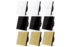 China 2 Gang WiFi RF Smart Switch UK 2400W Glass Touch Light Switch supplier