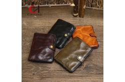China 5.8 Inches Length Genuine Leather Purse Standard Width For Business Meeting supplier