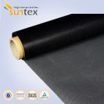 Heat Retardant Black Fire Retardant Fabric Glassfiber Coated / Ptfe Fiberglass Cloth for sale