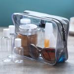 9*2.95*6.3in Zippered PVC Cosmetic Makeup Bag For Vacation for sale