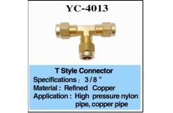 China Mist Water Feature Fittings 1/4 Brass T Connector supplier