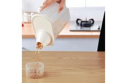 China Plastic Rectangular Cereal Storage Tank For Kitchen Transparent Sealed supplier