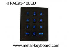 China Back Light Metal Numeric Keypad In 3x4 Matrix 12 Keys Stainless Steel Keypad supplier