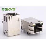 10/100 Base single port 6P8C RJ45 modular jack ethernet connector with lan filter for sale