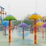 All Fiberglass Made Small Mushroom Fountains For Children Water Park Splash Zone
