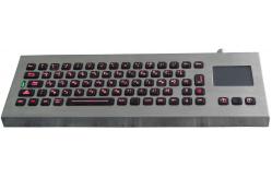 China IP65 weatherproof Industrial Keyboard With touchpad, desktop backlit keyboard supplier
