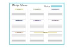 China Horizontal Dry Erase Magnetic Fridge Calendar Weekly Notepad 16.9 X 13inch supplier