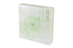 China Tea Packaging 300gsm Ivory Board Box Square Shape With Card Tray supplier
