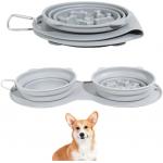 Collapsible Silicone Pet Suppliers Bowl Harmless 2 Pack For Travel