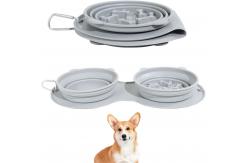 China Collapsible Silicone Pet Suppliers Bowl Harmless 2 Pack For Travel supplier