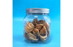 China Clear Rectangular 820ml Plastic Cookie Jars For Chocolate Snacks supplier