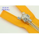 Euro Open End Metal Big Teeth Zipper Skull Zipper Pulls 10# / 12# High Strength Smooth Face for sale