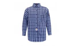 China Hrc2 Cfr Plaid En11612 Fire Retardant Work Shirt Cotton Light Weight supplier