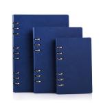 Custom Black A5 Leather Notebook Printing 96 Sheets For Promotion