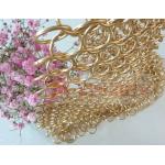 Stainless Steel Rose Gold Metal Ring Mesh Curtain For Space Divider for sale