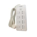 20KA Home Use Lightning Protection Plug , Flat Wall Plug Power Strip 8 Outlet