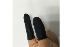 China Black Comfortable Anti Static Gloves Latex Finger Protector Smooth Surface supplier