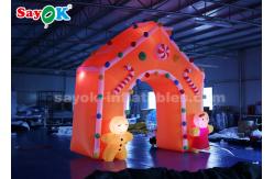 China Inflatable Christmas Arch Gingerbread Man Candy Sticks Christmas Inflatable Arch With LED Light supplier