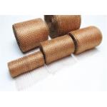 Copper Knitted Wire Mesh 40cm 50cm Width 0.18mm Wire Dia Herringbone Surface