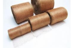 China Copper Knitted Wire Mesh 40cm 50cm Width 0.18mm Wire Dia Herringbone Surface supplier