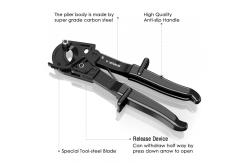 China Multipurpose Black Hand Ratchet Cable Cutters For Automotive Work supplier