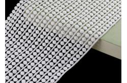China 15.5 CM Width Flat Pom Cotton Lace Edging / Embroidered Guipure Lace Ribbon supplier