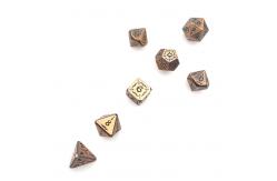 China Metal RPG Dice Set Wear Resistant Durable Gold Black Metal Dice Polyhedral supplier