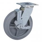 275kg Load Capacity Plate Side Brake TPR Caster 7288-735 for Industrial Applications for sale