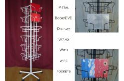 China 24 Landscape Wire Book Display Stands / Greating Card Wire Book Rack Display supplier