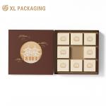 Customized Mooncake Packaging Box with Holder Insert Laminated Material Paper Gift Box for sale