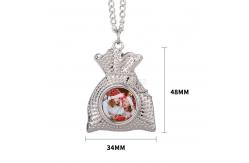 China Personalized Sublimation Christmas Lucky Bag Hanging Pendant Necklace custom metal necklace supplier