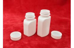 China HDPE 30ml Blank Supplement Bottle , Small Square Plastic Containers With Cap / Liner supplier