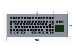 China Backlit USB PS/2 Rugged Desktop Metal Keyboard With Function Keys and Touchpad supplier