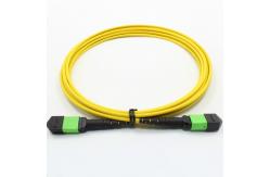 China Single Mode 2m MPO Optical Cable 12 Core Bundled 120N supplier