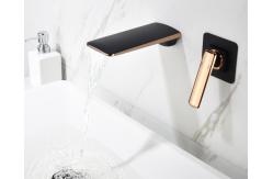 China Black Golden Copper Waterfall ODM Concealed Basin Faucet supplier