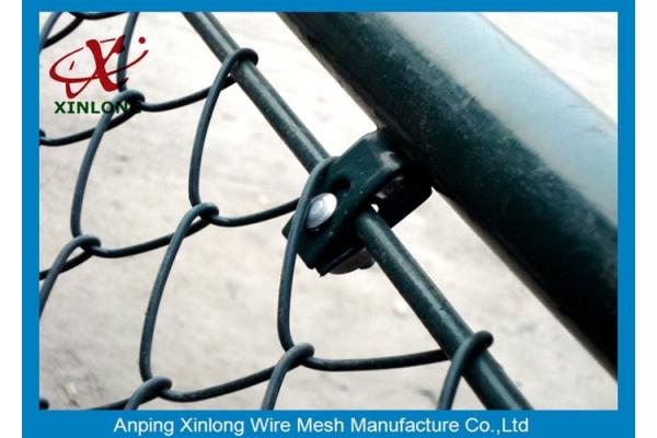 DIY Chain Link Diamond Wire Mesh Fence / PVC Coated Welded Wire Fencing