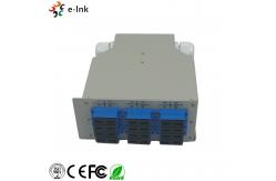 China 24 Ports Fiber Optic Patch Panel Industrial DIN - Rail With SC/PC SM Duplex Adapters supplier