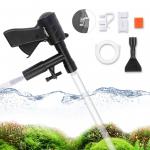 Plastic Fish Tank Gravel Cleaner Aquarium Siphon Vacuum With Algae Scraper Water Flow Controller for sale