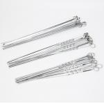 SGS Flat Wide 16.8 Reusable Grilling Kabob Skewers Metal Shish Kabob Sticks