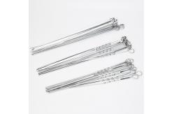 China SGS Flat Wide 16.8 Reusable Grilling Kabob Skewers Metal Shish Kabob Sticks supplier