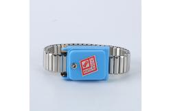China Electronic Grounding ESD Wired Antistatic Wrist Strap Red Cable Fabric Polyester supplier